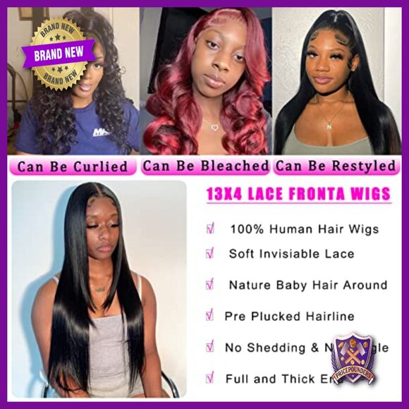 13x4 HD Lace Front Wig Brazilian Virgin Human Hair Glueless Pre Plucked main image 5